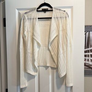 Tommy Bahama Ivory Open-Front Knit Cardigan